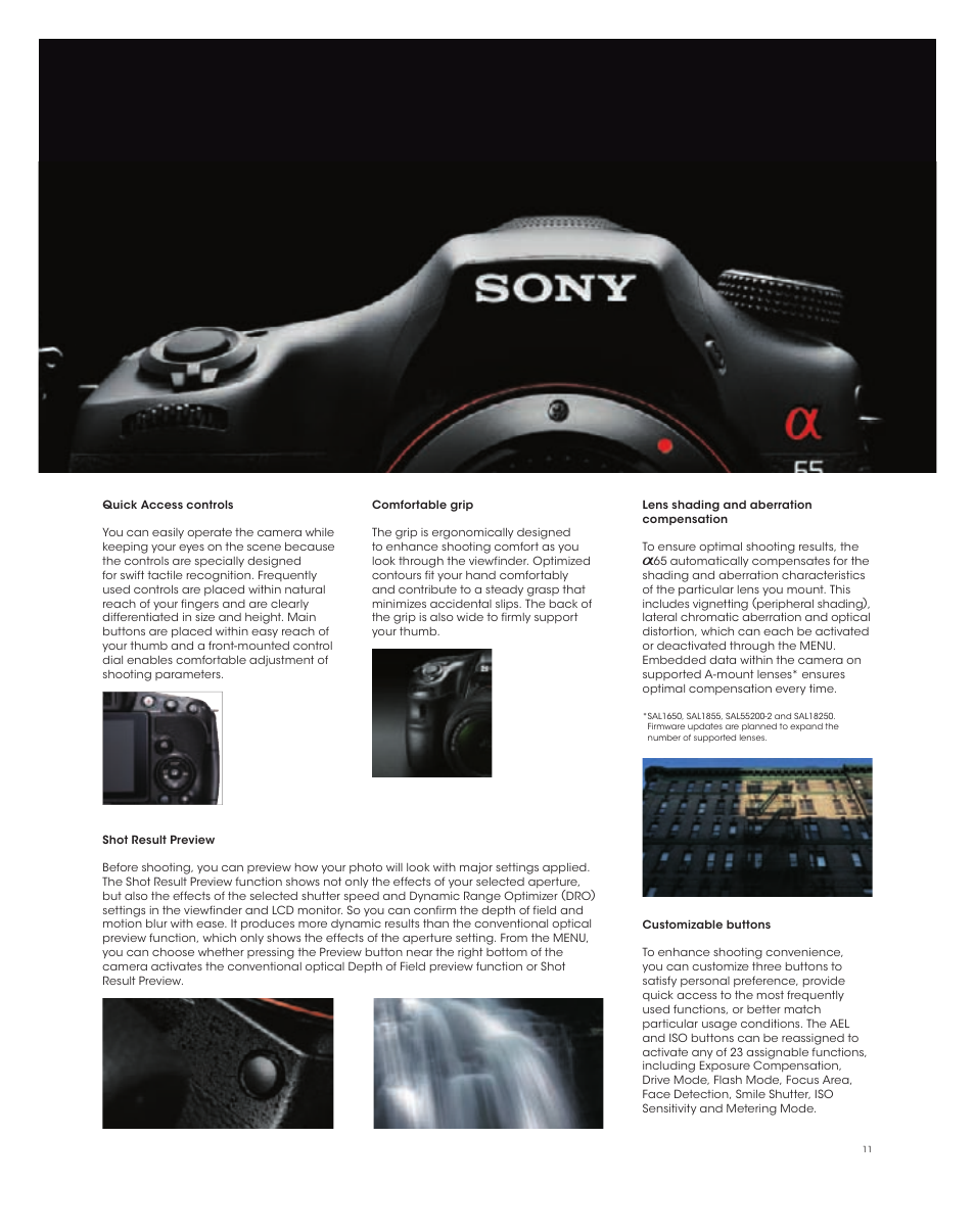 Sony SLT-A65VL User Manual | Page 11 / 20