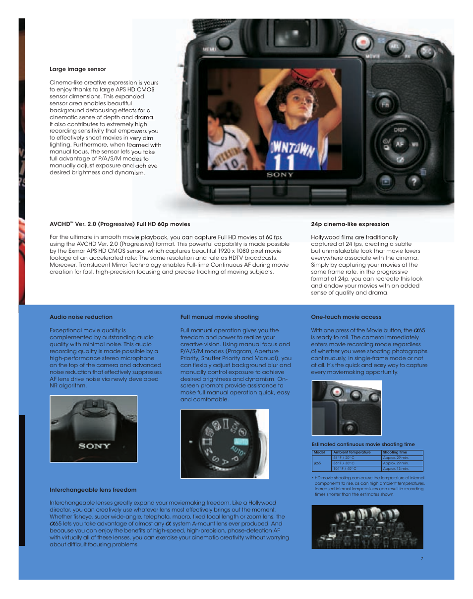 Sony SLT-A65VL User Manual | Page 7 / 20