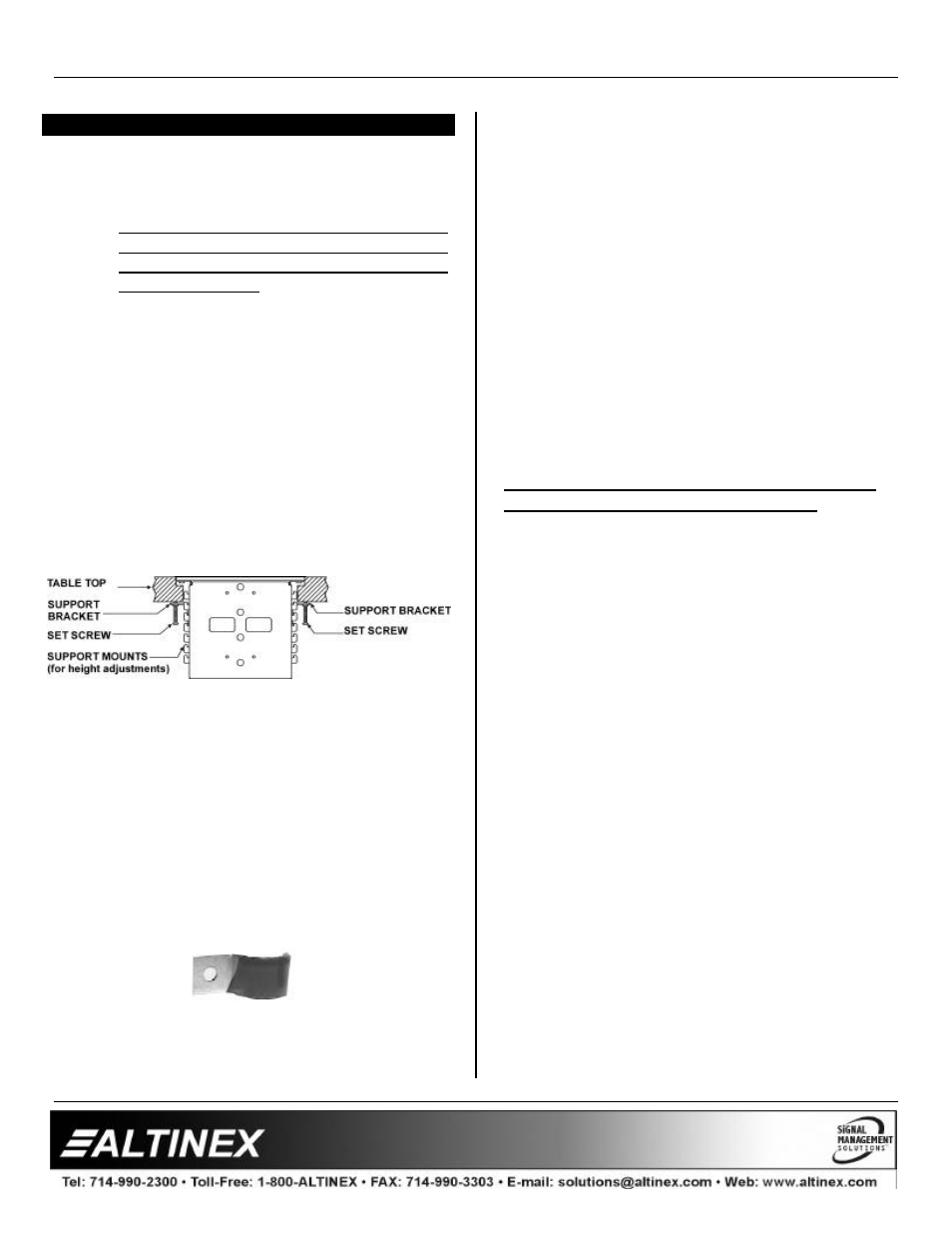 Accessories | Altinex Tilt `N Plug Interconnect Box TNP100UK User Manual | Page 10 / 13