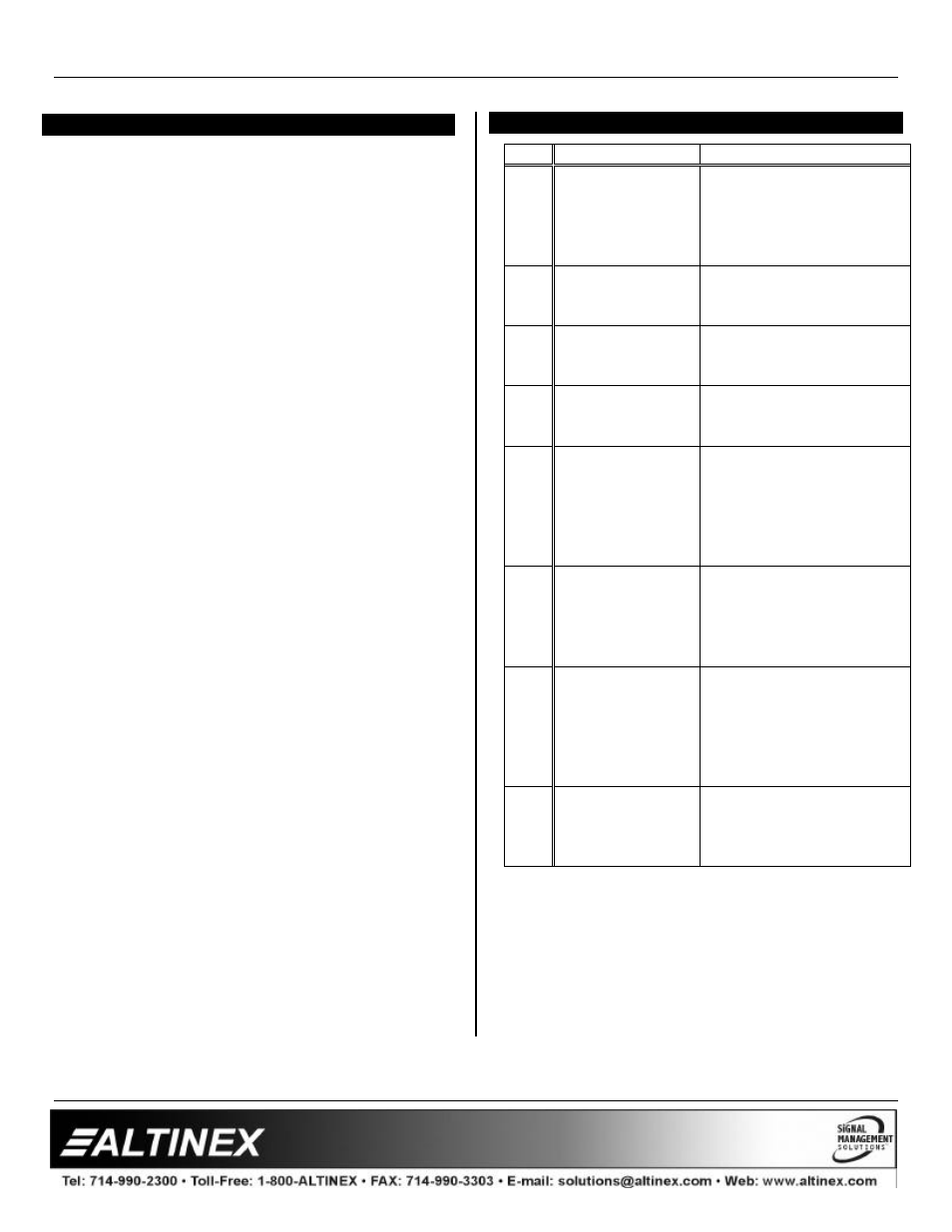 Accessories | Altinex Tilt `N Plug Interconnect Box TNP100UK User Manual | Page 11 / 13