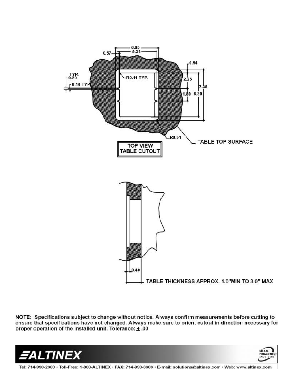 Accessories | Altinex Tilt `N Plug Interconnect Box TNP100UK User Manual | Page 9 / 13