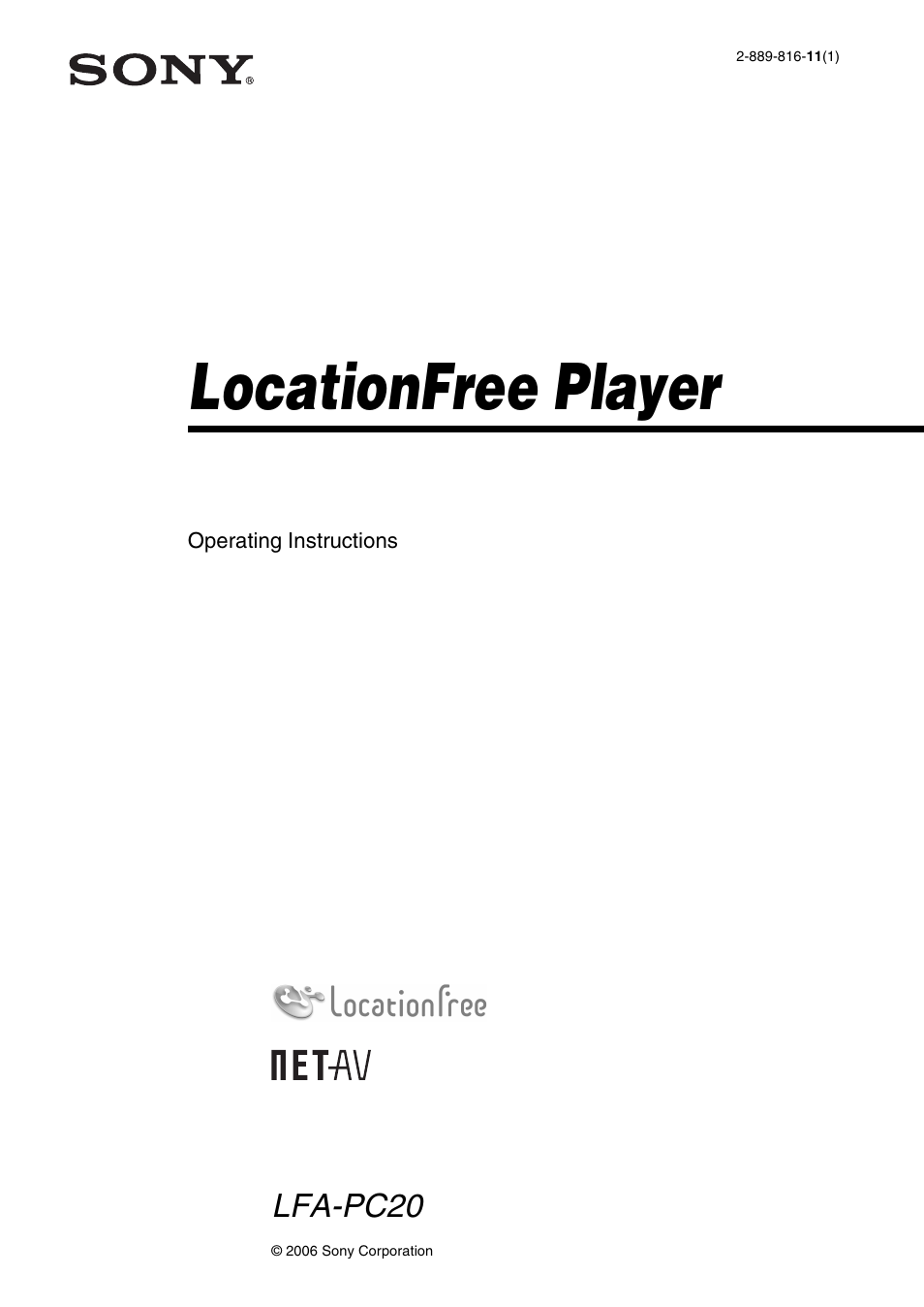 Part2: locationfree player, Locationfree player | Sony LF-B10 User Manual | Page 41 / 73