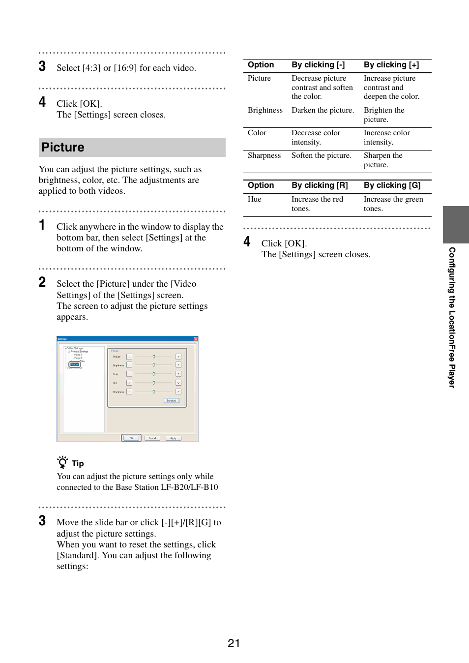 Picture | Sony LF-B10 User Manual | Page 61 / 73