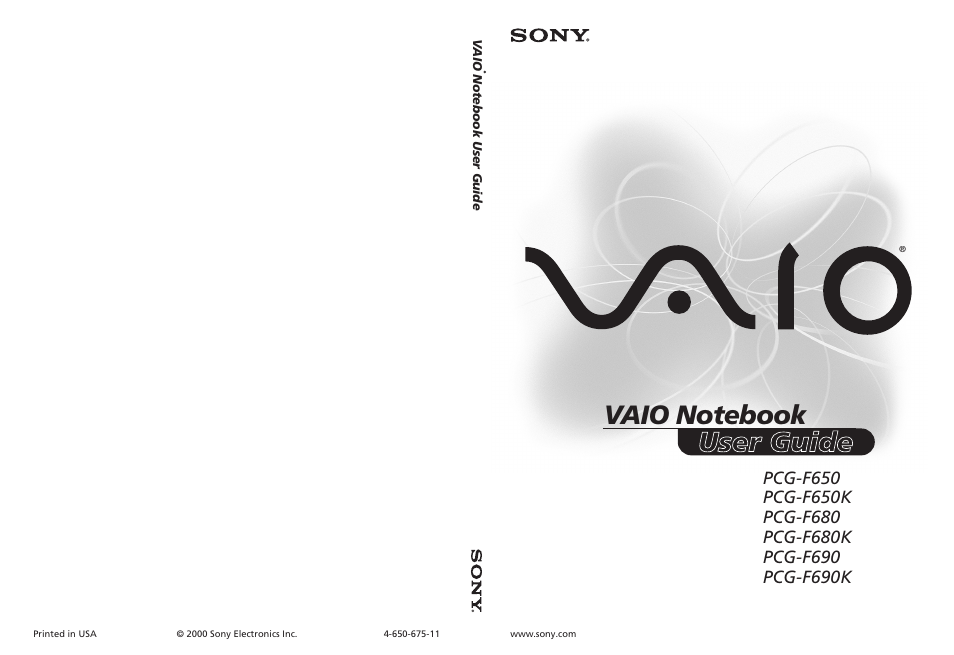 Sony PCG-F650 User Manual | 121 pages