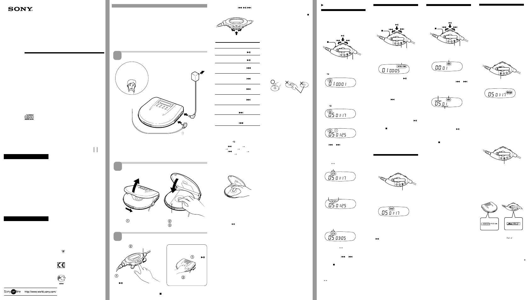 Sony D-E885 User Manual | 2 pages