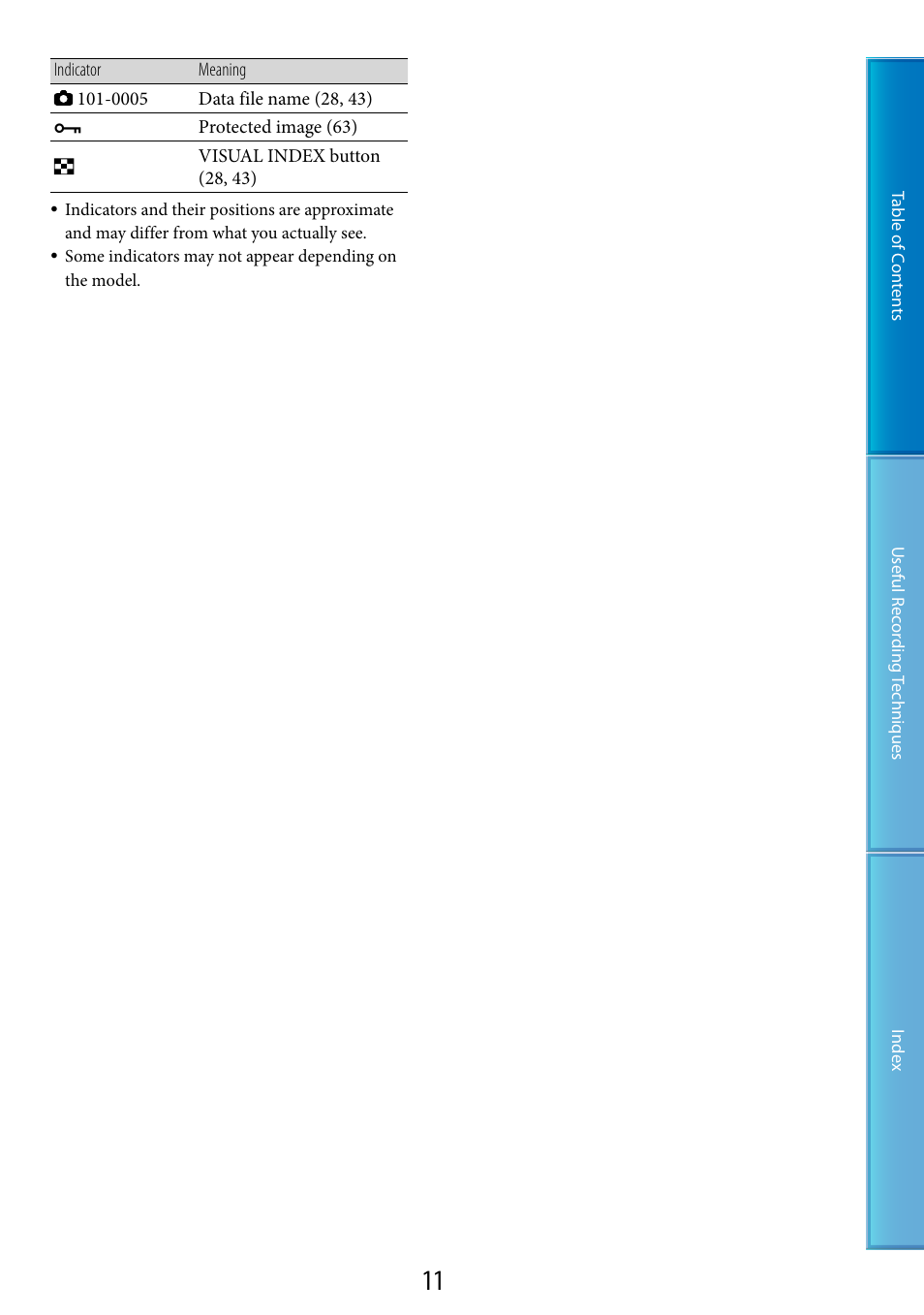 Sony HDR-XR520V User Manual | Page 11 / 136