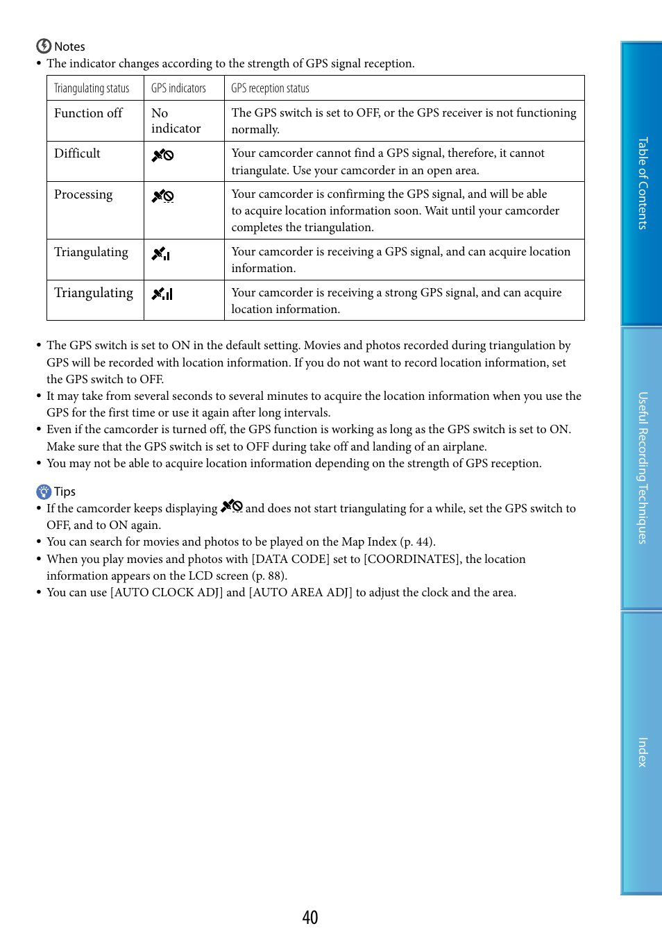 Sony HDR-XR520V User Manual | Page 40 / 136