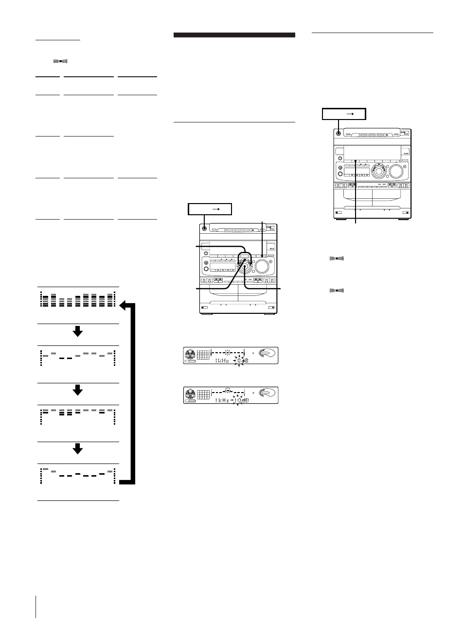 Adjusting the audio emphasis, Adjusting the sound (graphic equalizer), Activating the sound field (surround effect) | Continued | Sony MHC-771 User Manual | Page 21 / 32