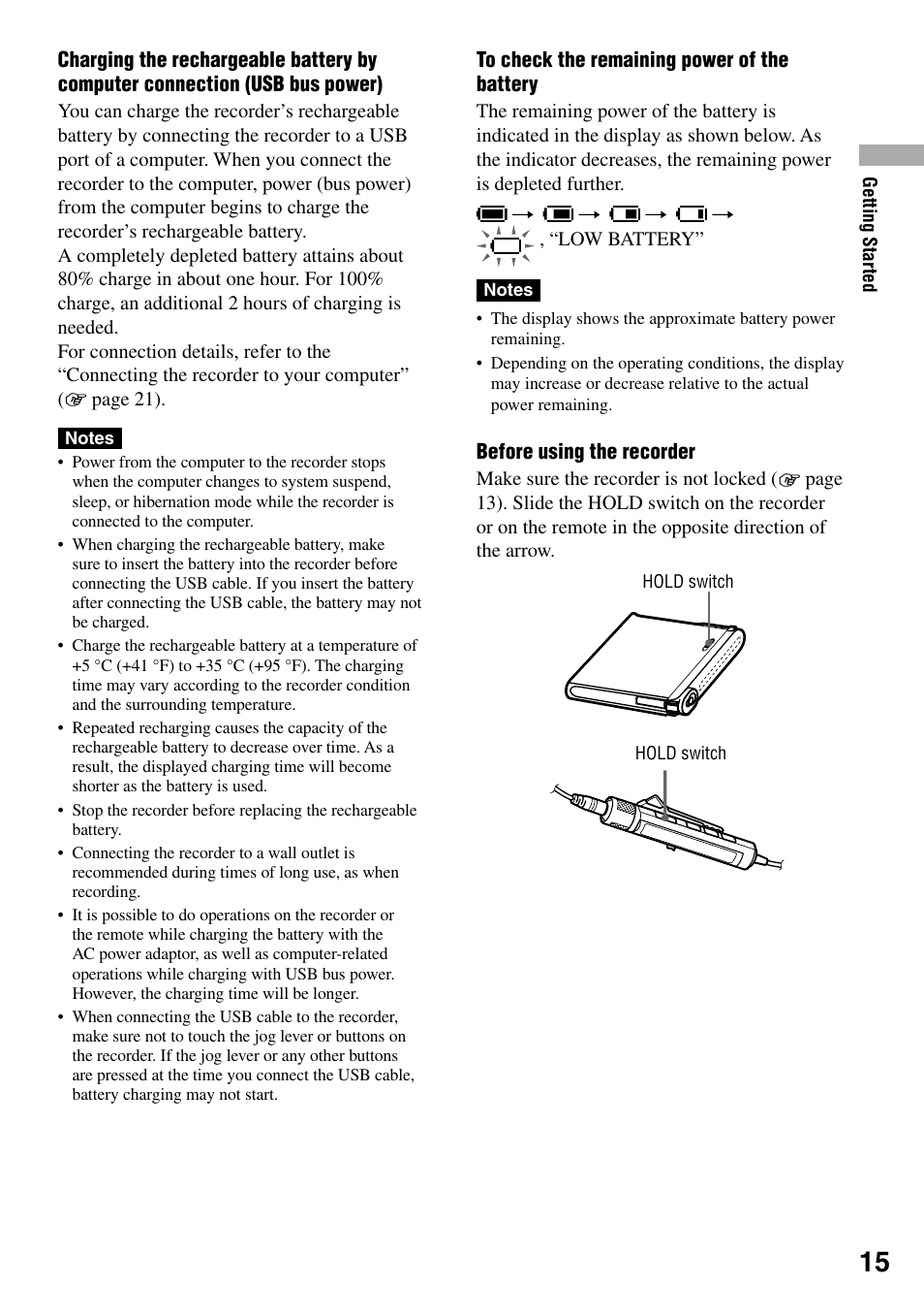 Sony MZ-RH1 User Manual | Page 15 / 88