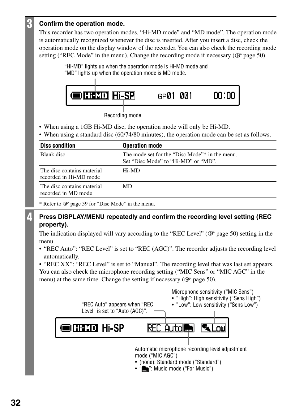 Sony MZ-RH1 User Manual | Page 32 / 88