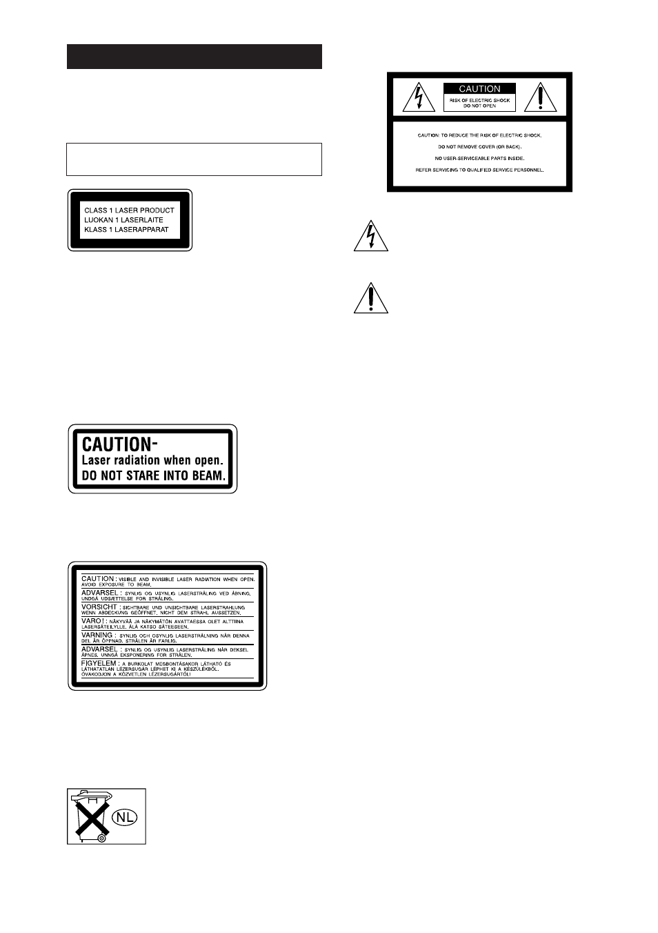 Warning | Sony DHC-FL7D User Manual | Page 2 / 76
