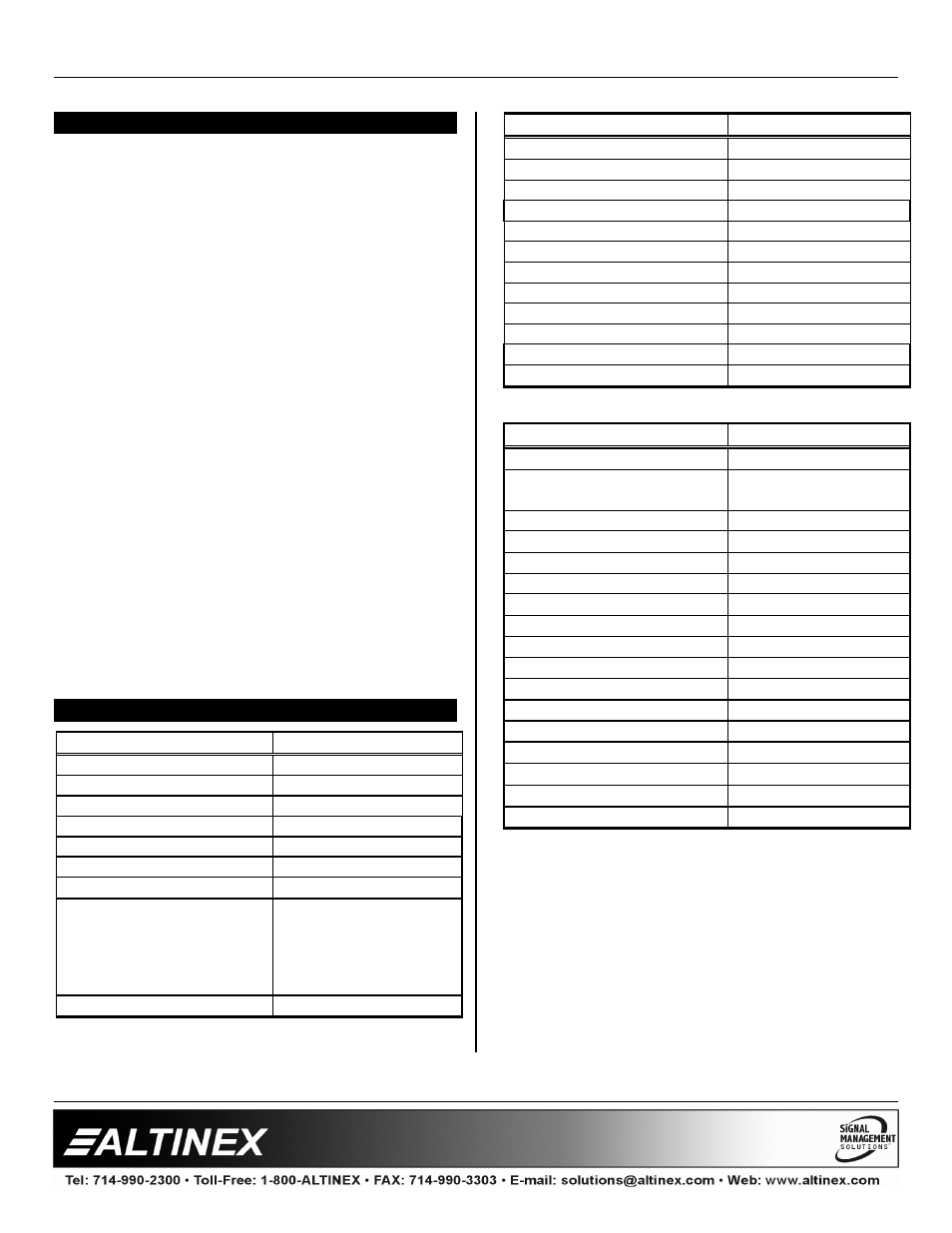 Distribution amplifiers | Altinex Cat-5 Computer Video Receiver DA1921SX User Manual | Page 4 / 8