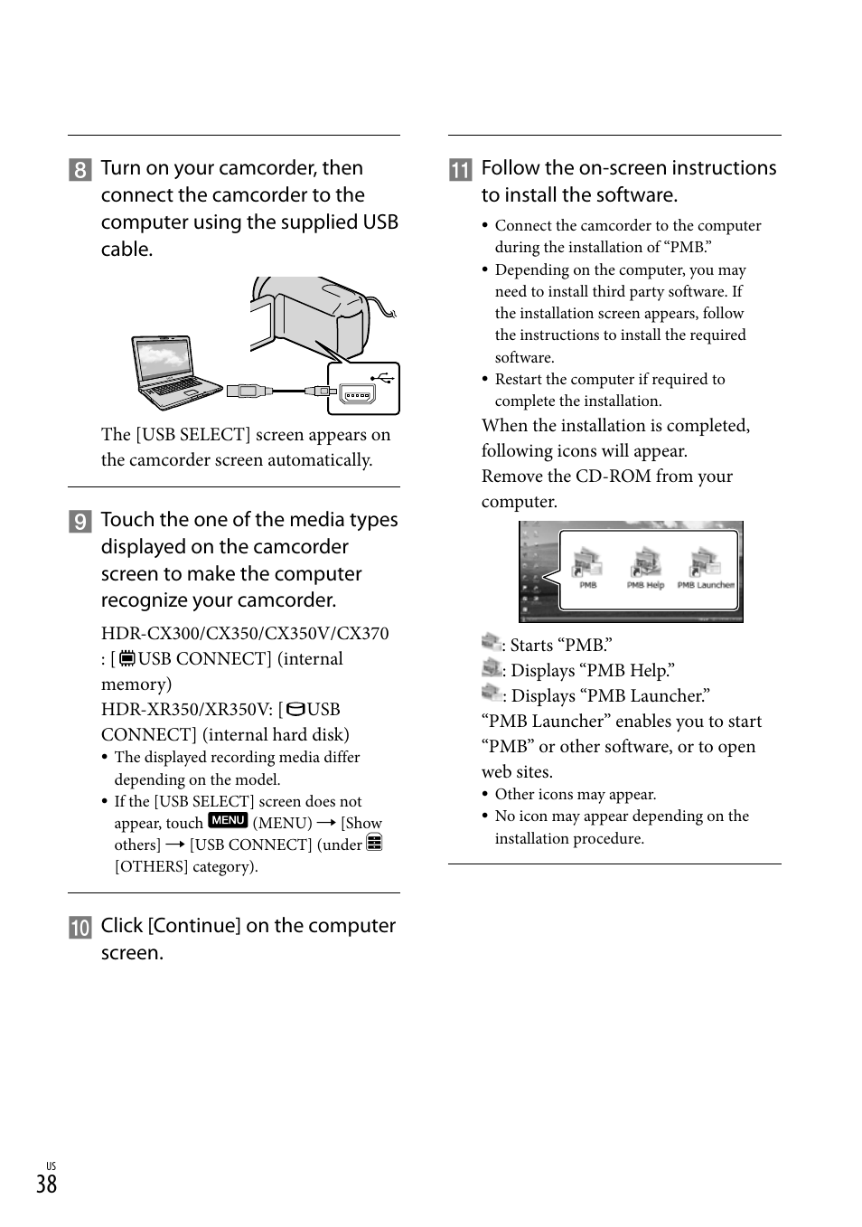 Sony HDR-CX300 User Manual | Page 38 / 155