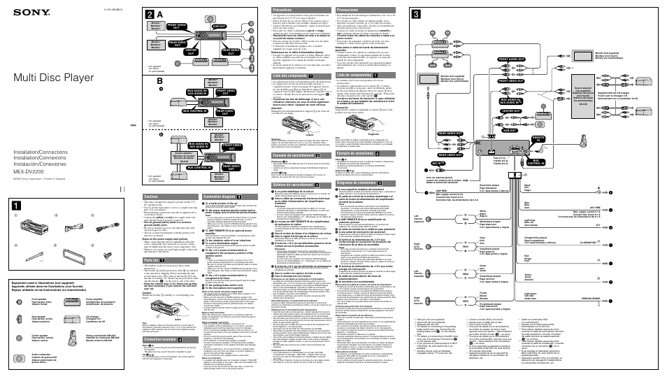 Sony MEX-DV2200 User Manual | 2 pages