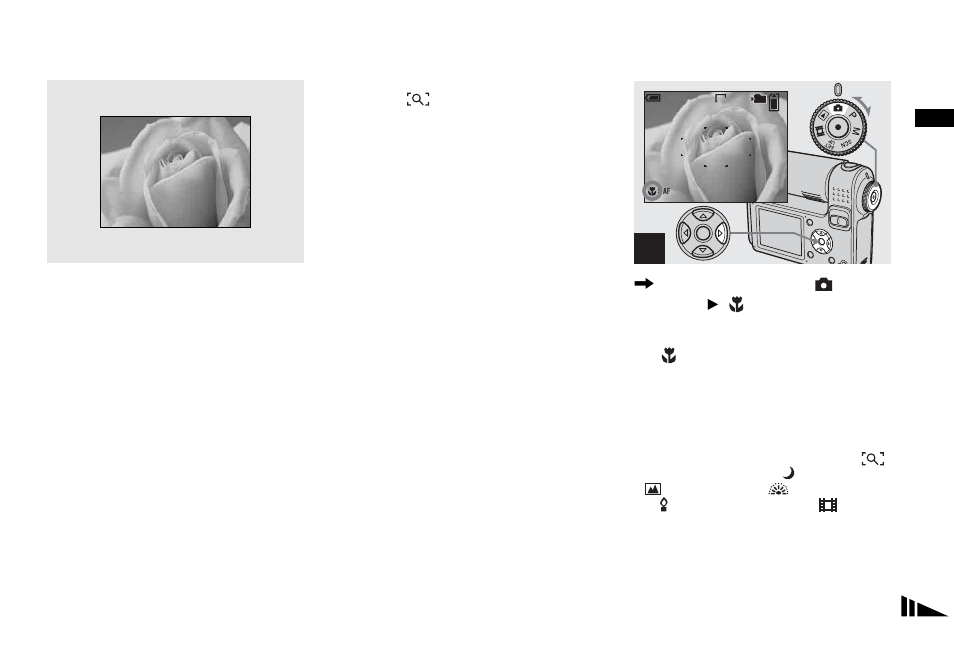 Shooting close-ups – macro | Sony DSC-F88 User Manual | Page 27 / 132