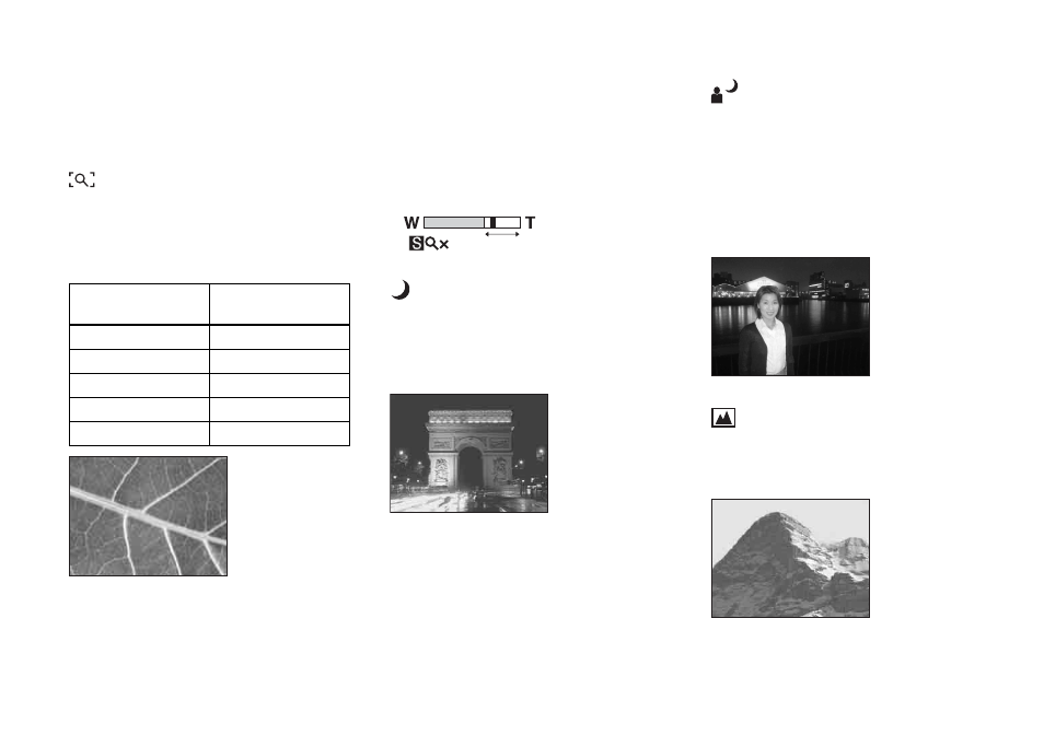 Shooting according to scene conditions, Scene selection | Sony DSC-F88 User Manual | Page 34 / 132