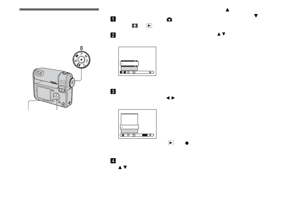 Before advanced operations, How to setup and operate your camera, Changing menu settings | 46 a, Es 46, Es 46 a | Sony DSC-F88 User Manual | Page 46 / 132