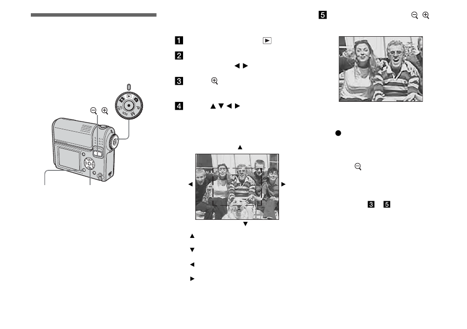 Enlarging a portion of a still image, Enlarging an image – playback zoom, Enlarging an image | Playback zoom | Sony DSC-F88 User Manual | Page 64 / 132