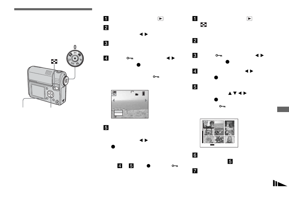 Still image editing, Protecting images, Protecting images – protect | 69 a | Sony DSC-F88 User Manual | Page 69 / 132