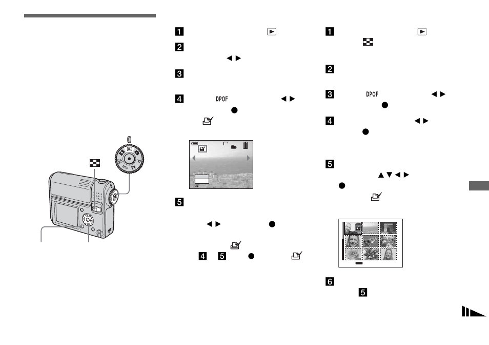 Choosing images to print, Print (dpof) mark | Sony DSC-F88 User Manual | Page 71 / 132