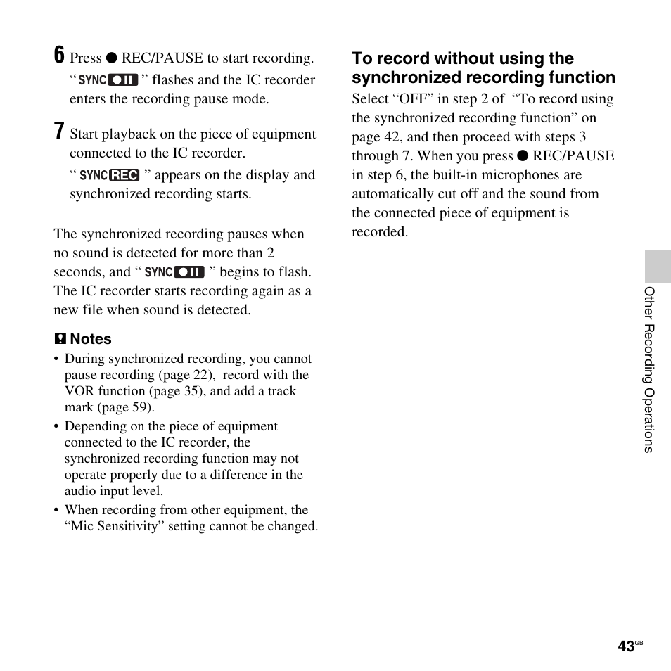 Sony ICD-UX512BLK User Manual | Page 43 / 128