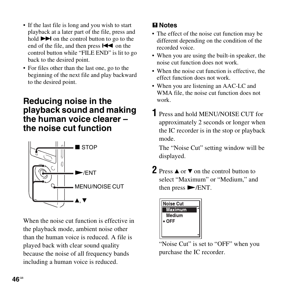 Sony ICD-UX512BLK User Manual | Page 46 / 128