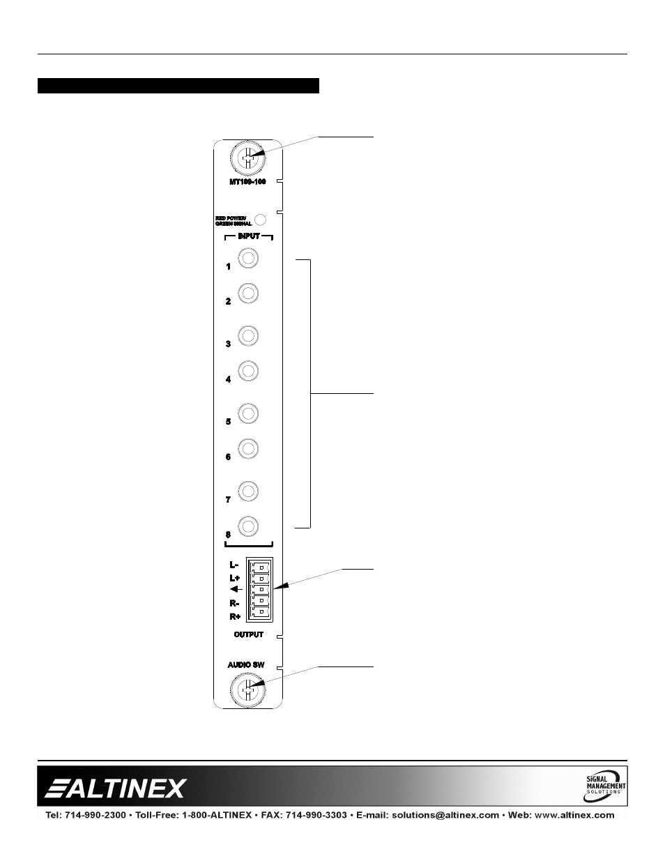 Multitasker | Altinex MT109-100 User Manual | Page 5 / 24
