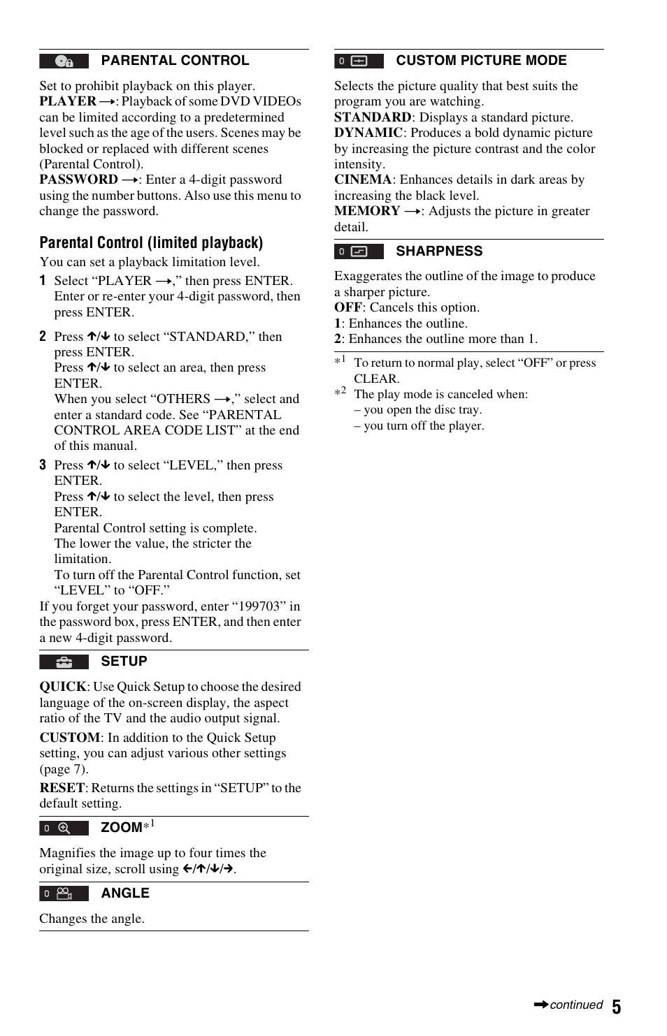 Sony DVP-SR200P User Manual | Page 5 / 12