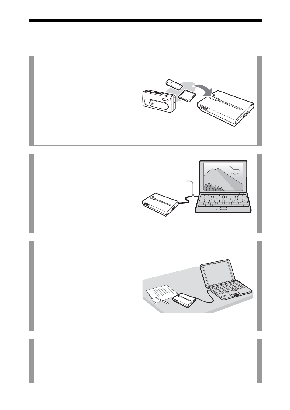 What you can do with the hdd photo storage, Store lots of images from a digital camera, Connect to a computer | Use as an external hard disk, Take it anywhere | Sony HDPS-M1 User Manual | Page 4 / 46