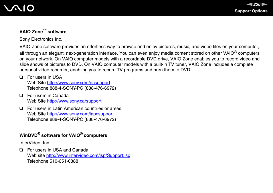 Sony VGN-AX570G User Manual | Page 236 / 237