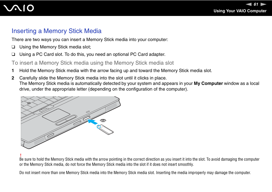 Sony VGN-AX570G User Manual | Page 61 / 237