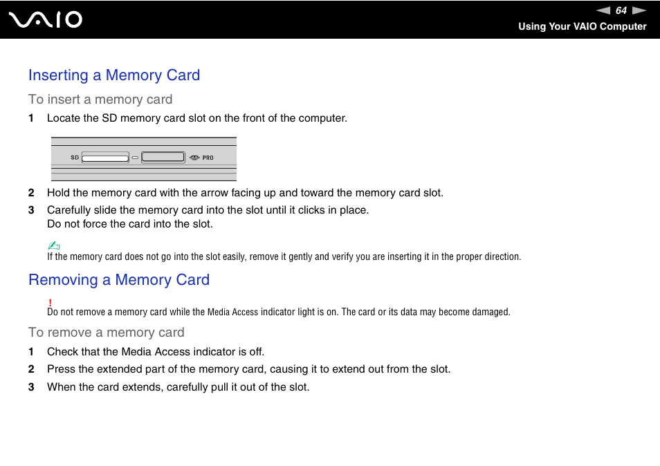 Sony VGN-AX570G User Manual | Page 64 / 237