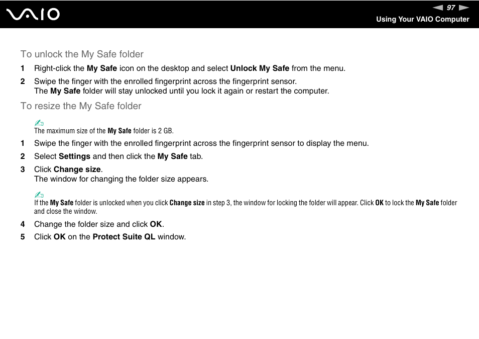 Sony VGN-AX570G User Manual | Page 97 / 237