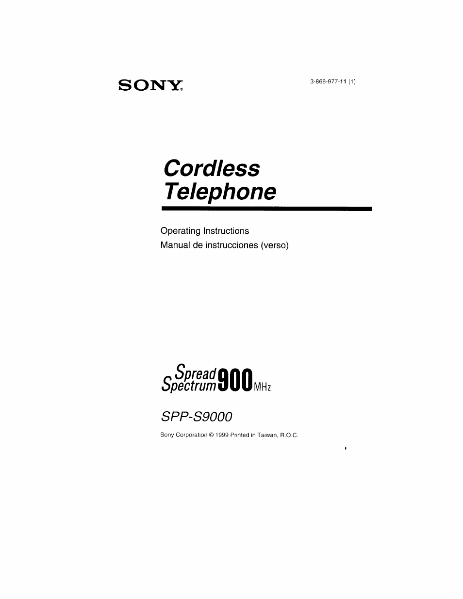 Sony SPP-S9000 User Manual | 29 pages