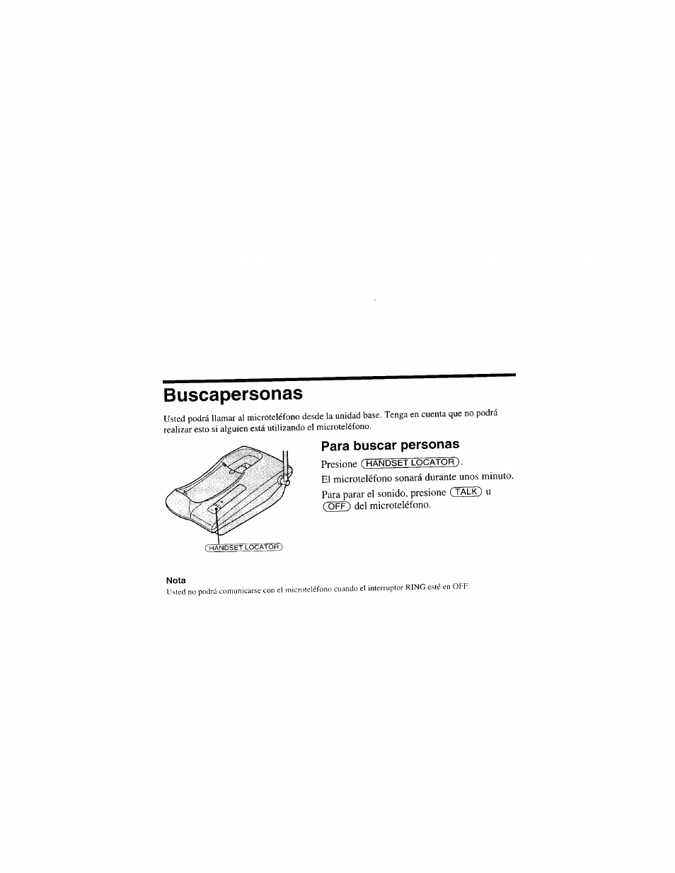 Para buscar personas, Buscapersonas | Sony SPP-S9000 User Manual | Page 27 / 29