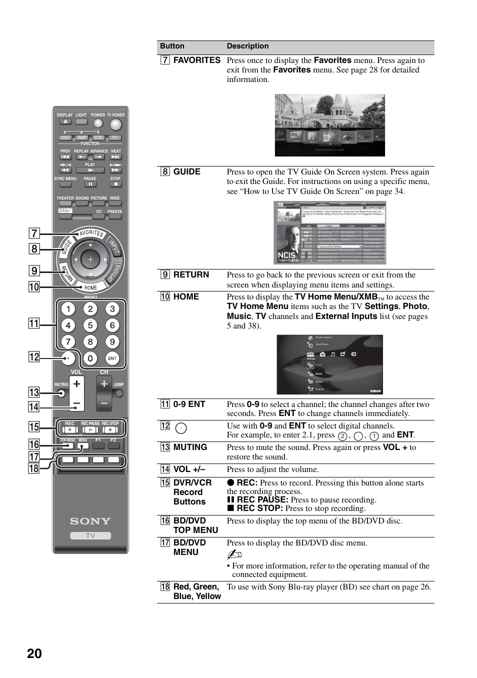 78 9 0 qa qs qd qf qg qh qj qk | Sony KDL-46XBR6 User Manual | Page 20 / 60