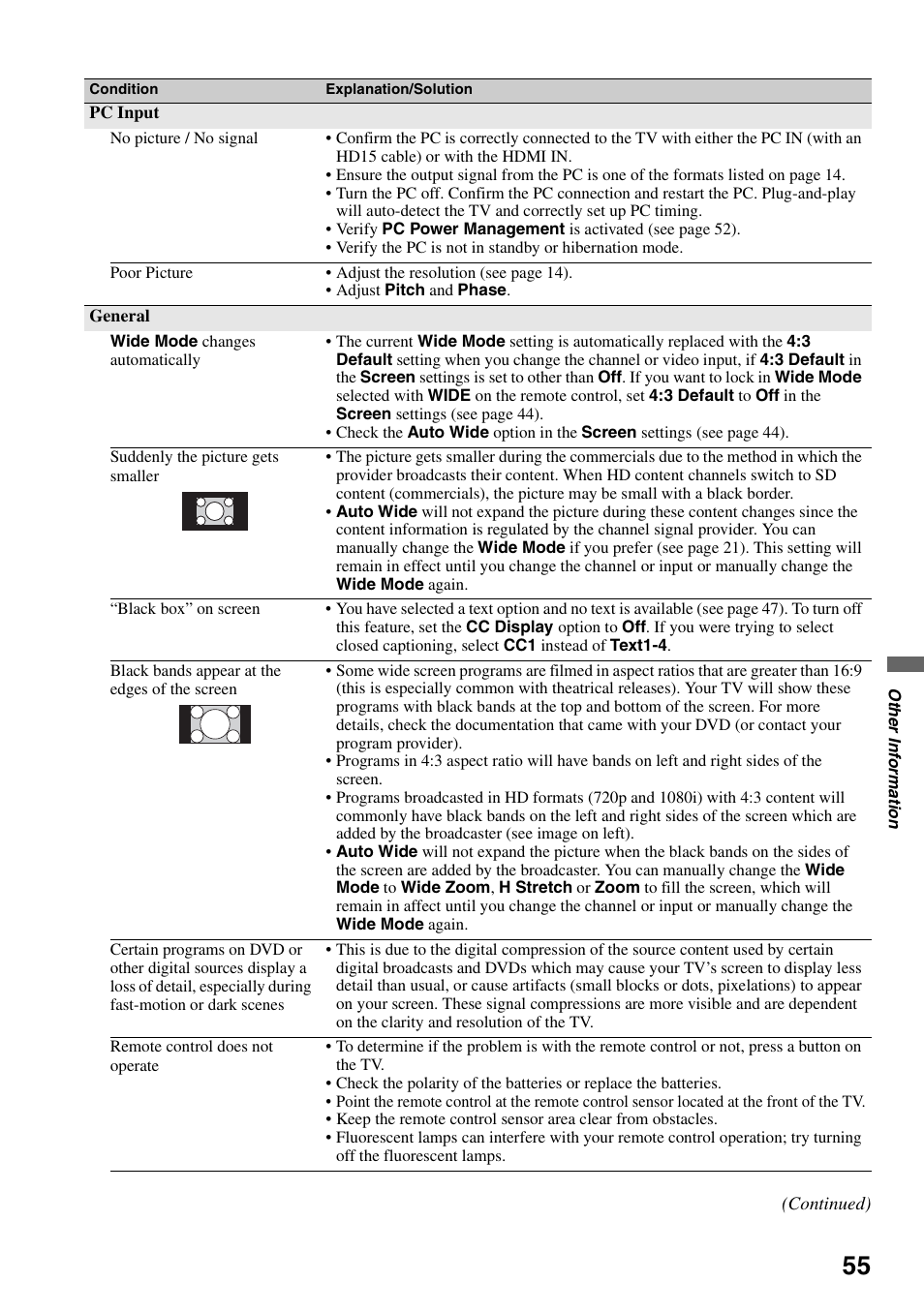 Sony KDL-46XBR6 User Manual | Page 55 / 60