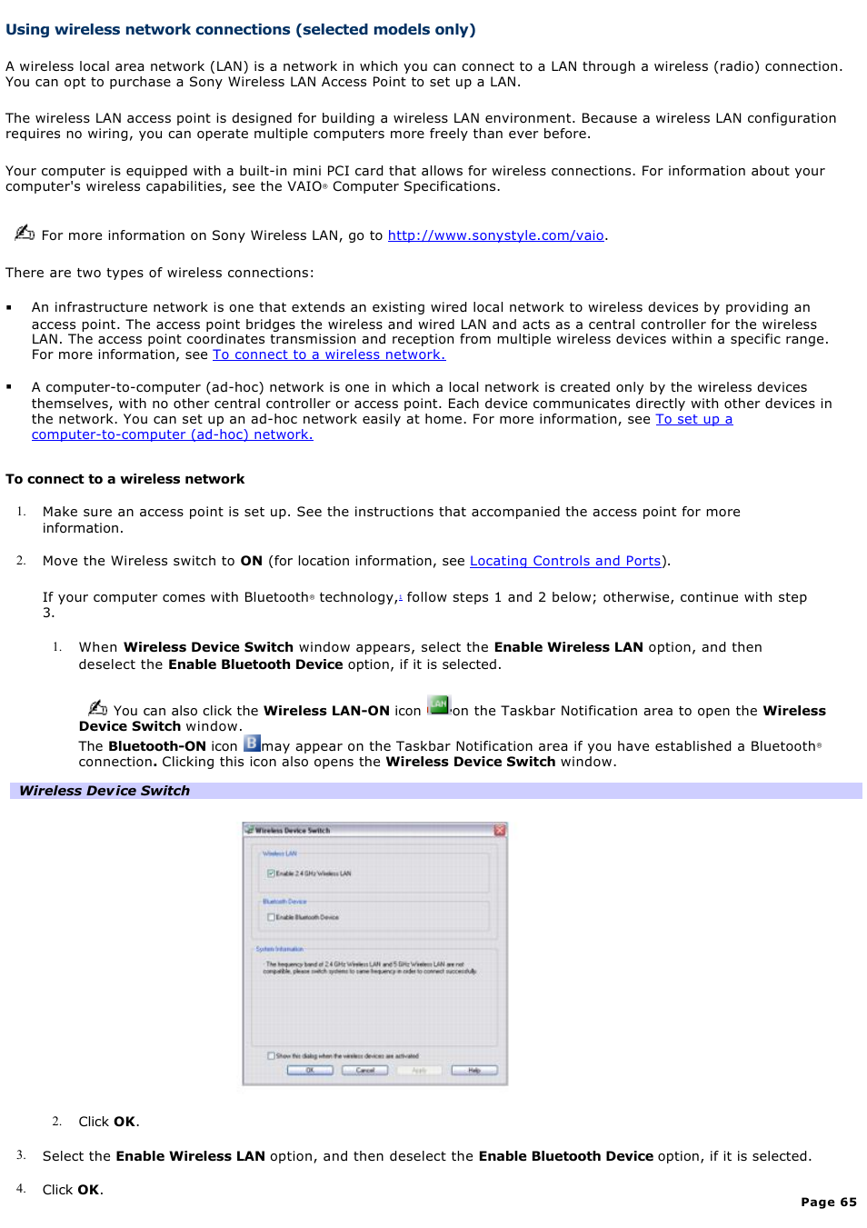 Sony VGN-S170P User Manual | Page 65 / 228