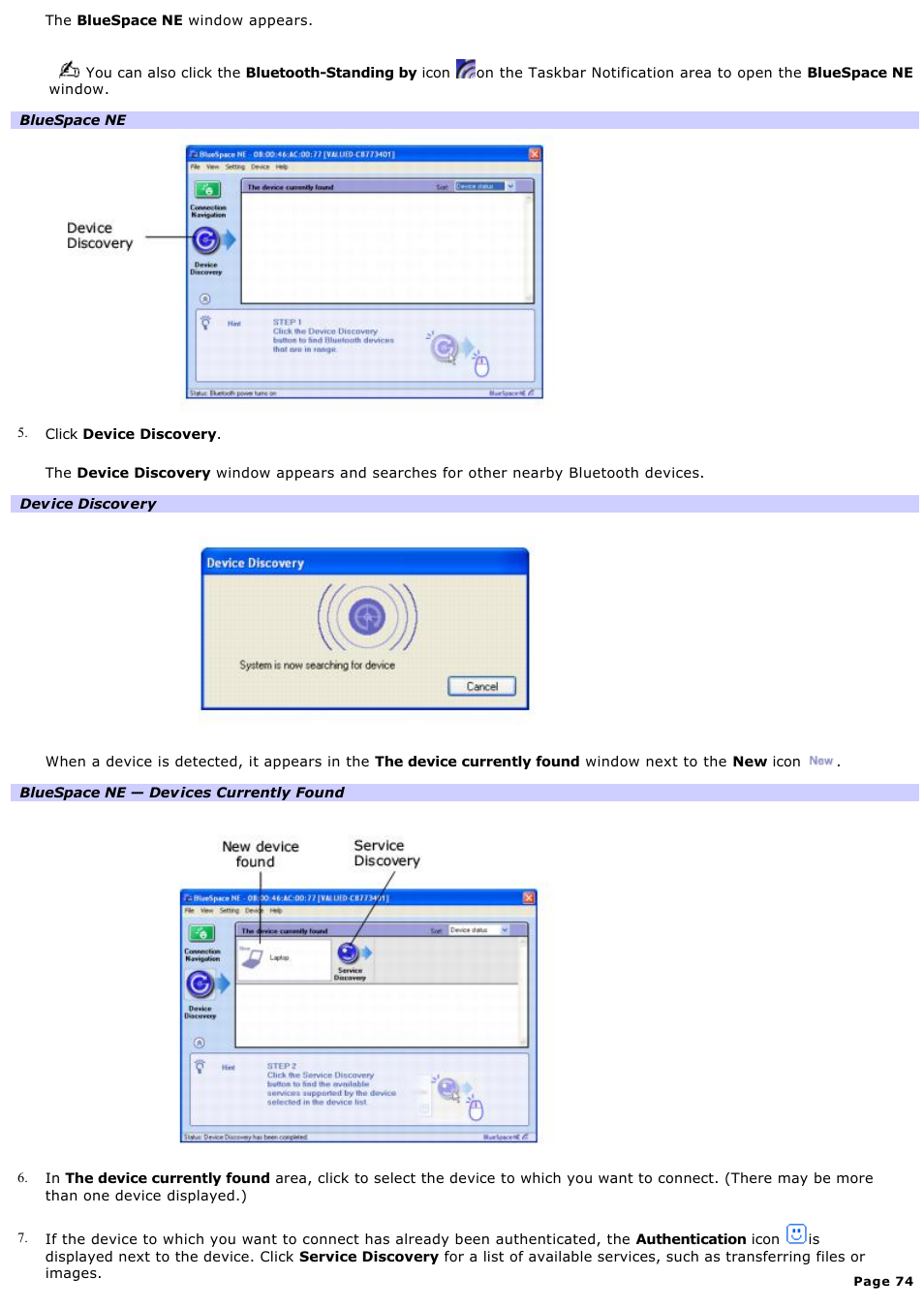 Sony VGN-S170P User Manual | Page 74 / 228