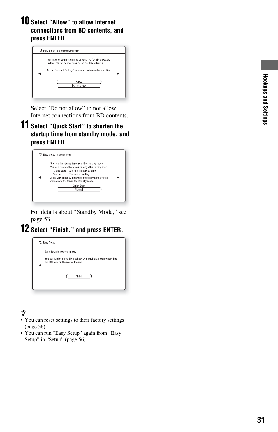 Sony BDP-S550 User Manual | Page 31 / 83