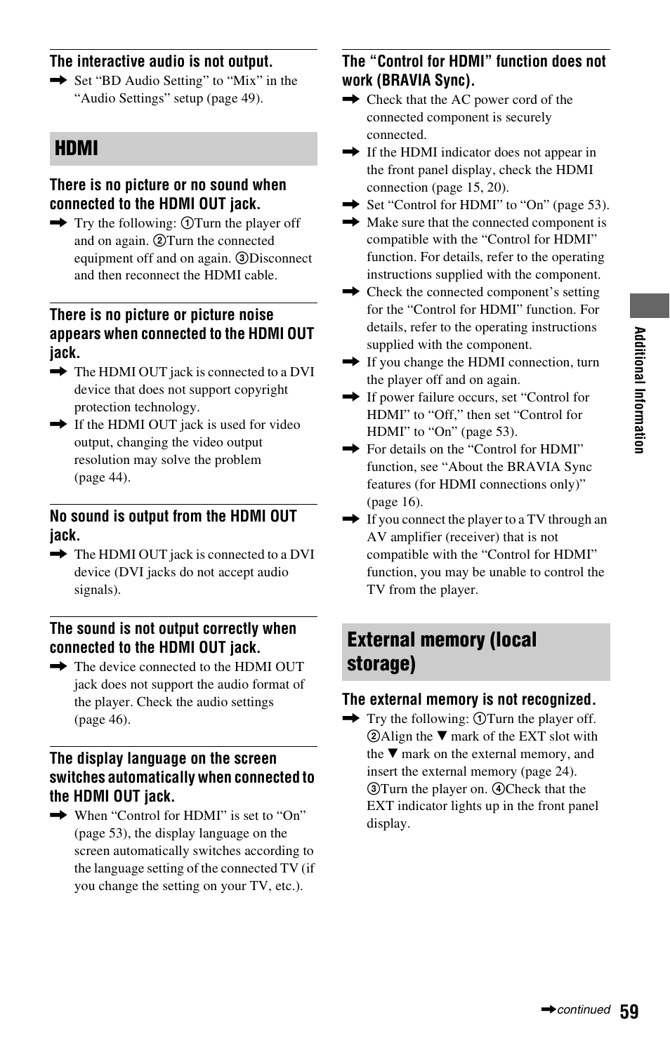 Sony BDP-S550 User Manual | Page 59 / 83