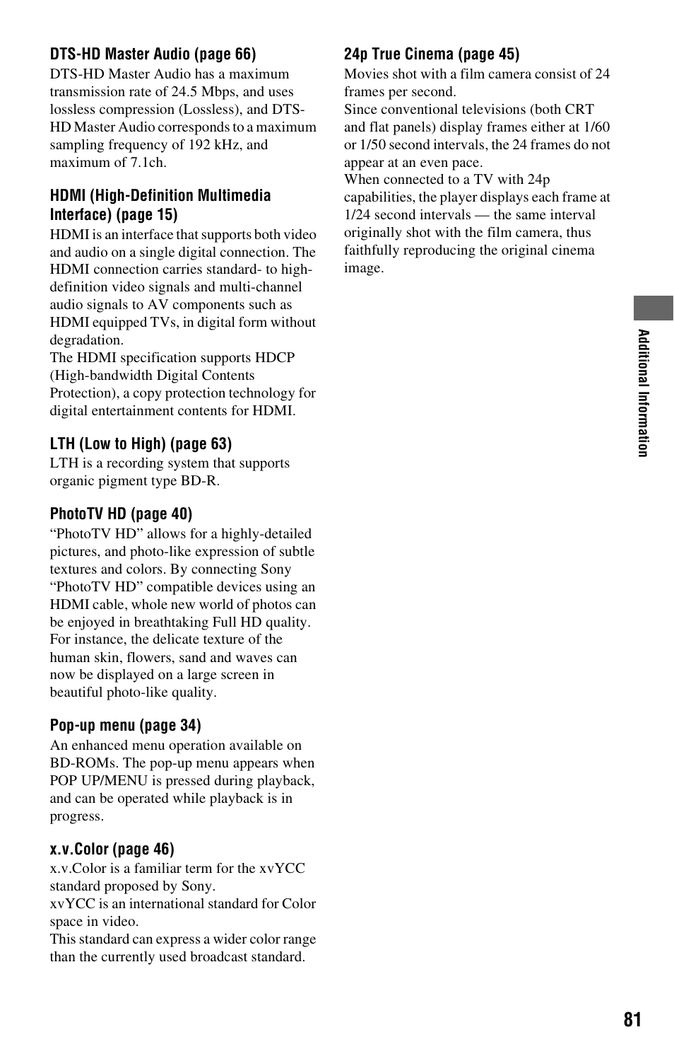 Sony BDP-S550 User Manual | Page 81 / 83