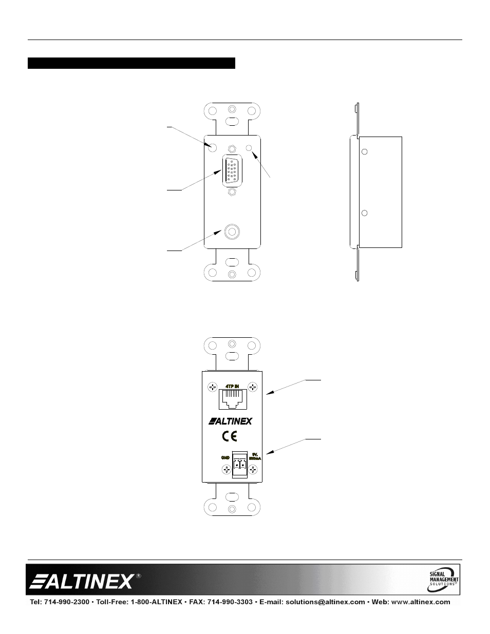 Product description, Special application | Altinex DS801-111 User Manual | Page 6 / 10
