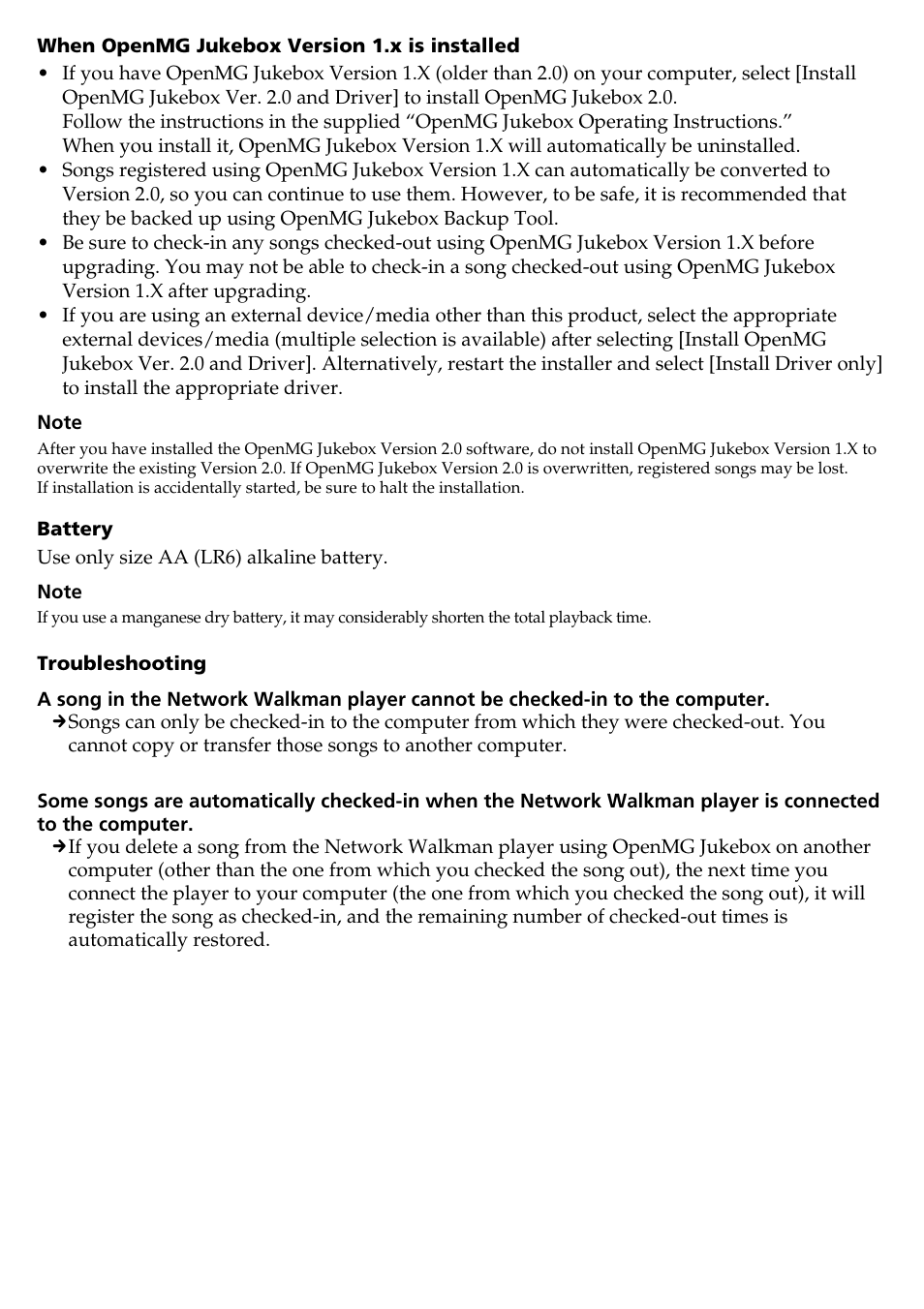 Sony NW-S4 User Manual | Page 2 / 2