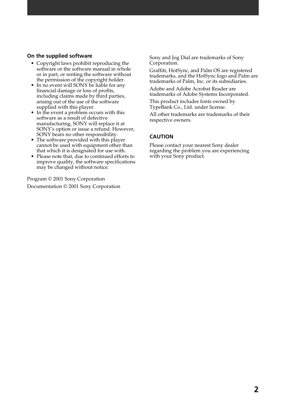 Sony PEG-T415 User Manual | Page 2 / 15