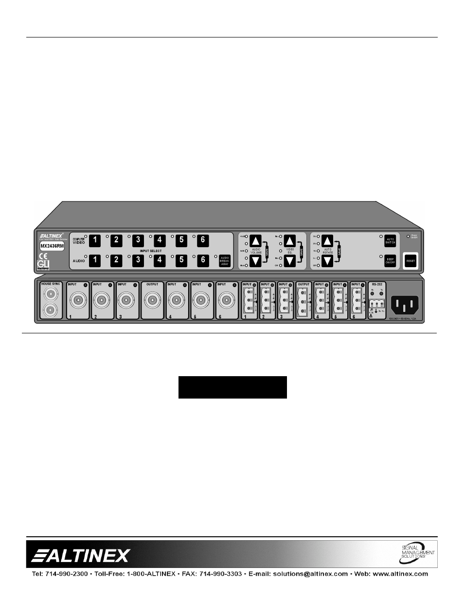 Altinex MX2436RM User Manual | 15 pages