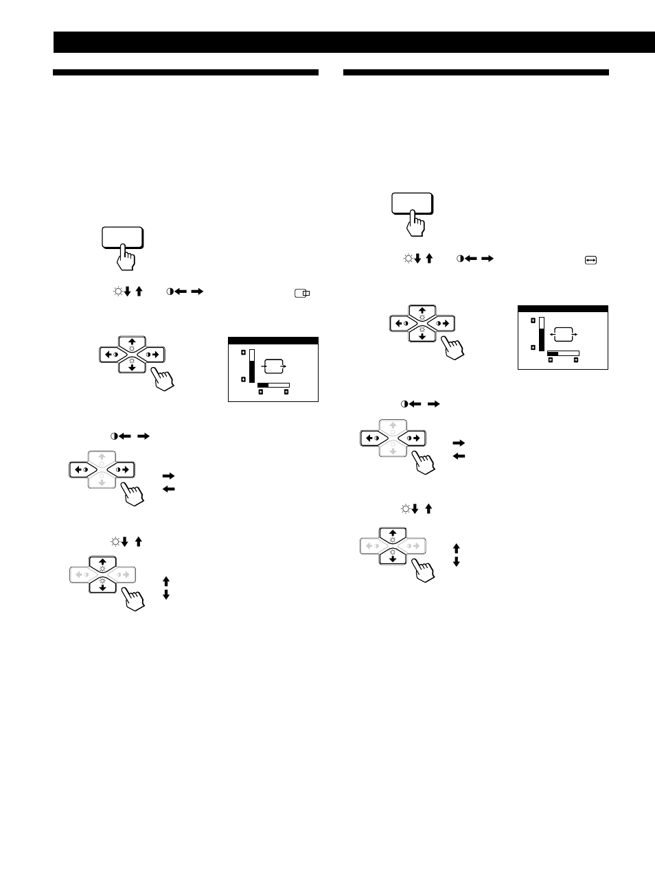 Using the center on-screen display, Using the size on-screen display, Customizing your monitor | Sony CPD-520GS User Manual | Page 10 / 64