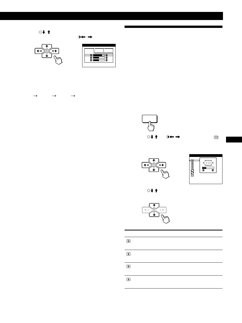 Using the screen on-screen display, Getting started, Customizing your monitor | Fen es c | Sony CPD-520GS User Manual | Page 13 / 64