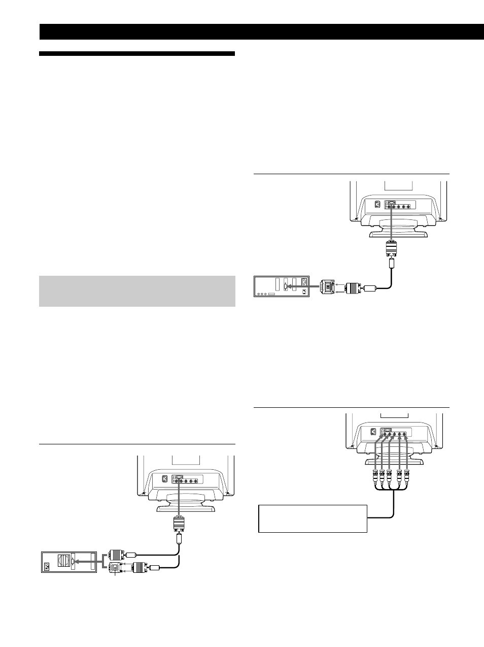 Installation, Préparation, 1re étape: raccordez le moniteur à l’ordinateur | Sony CPD-520GS User Manual | Page 26 / 64