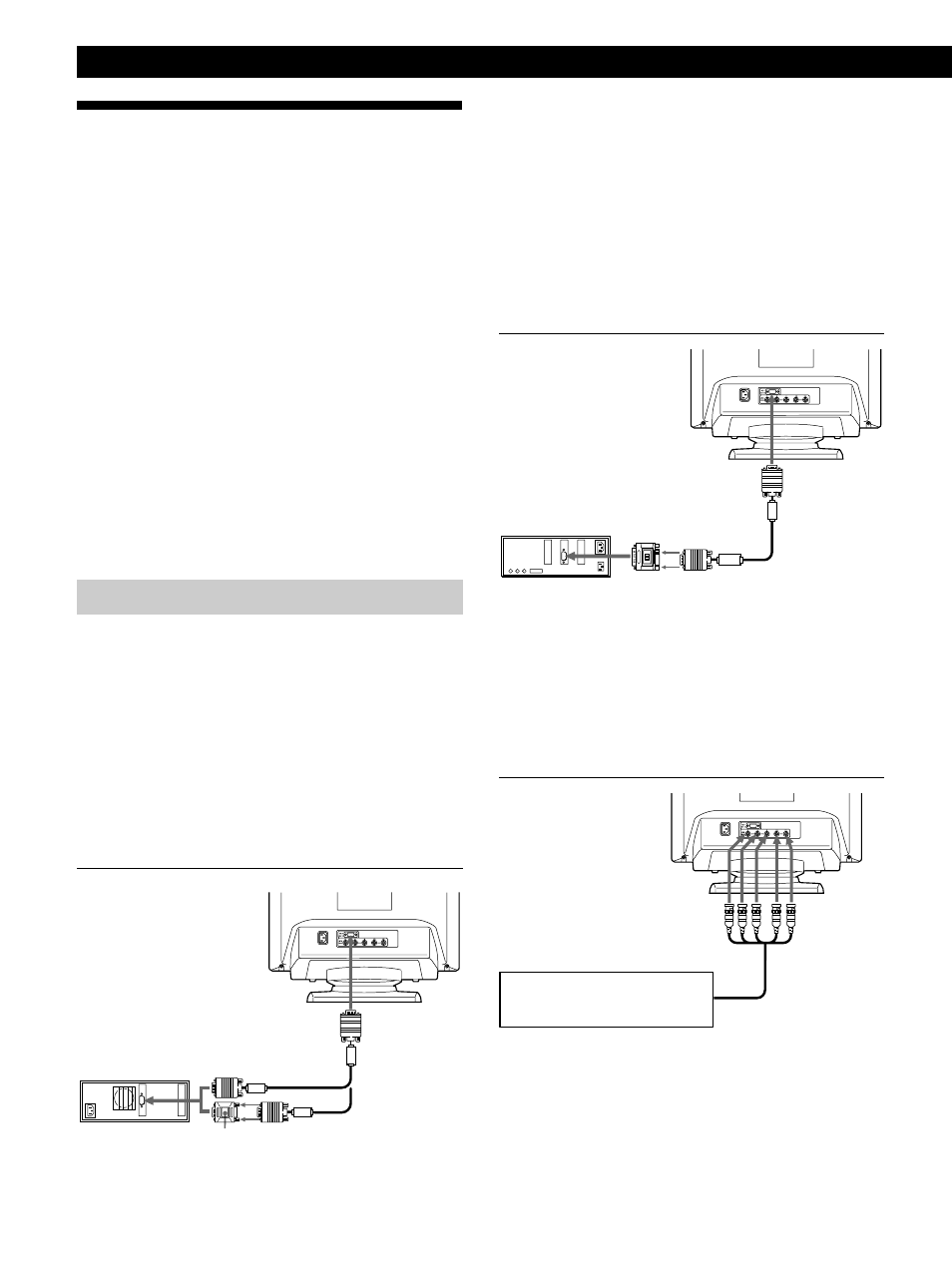 Instalación, Procedimientos iniciales, Paso 1: conecte el monitor al ordenador | Sony CPD-520GS User Manual | Page 46 / 64